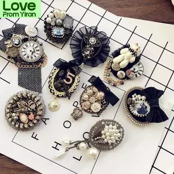 Ретро Камелия Роскошный бренд Стиль Цветы Нагрудные Булавки Номер 5 Жемчуг Броши Цветок Брошь Ювелирные Изделия Для Женщин