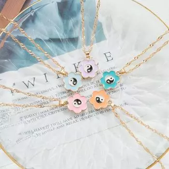 Ретро капающее ожерелье Ян Тай Чи, ожерелье с подвеской, модное трендовое ожерелье для девочек, ожерелье с темпераментом