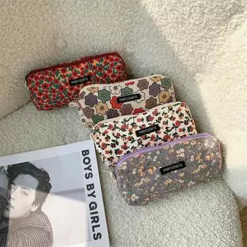 Ретро-карандаш для студентов, винтажный европейский стиль, пенал с цветочным принтом, милый мультяшный цветок, сумка для хранения канцелярских принадлежностей, студенческая