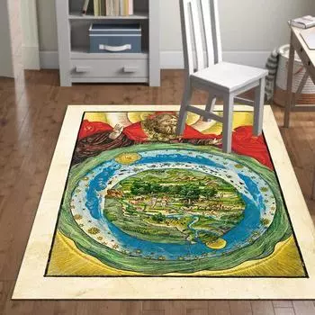 Ретро Карта Гостиная Спальня Впитывающий Ковер 3D Печатный Напольный Коврик, Для Производства Карты 40X60cm upgrade encryption