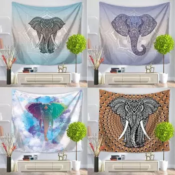 Ретро картина слона подвесная ткань украшение на стену дома гобелен офис гостиная гобелен 100x75cm