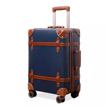 Ретро-кейс с бесшумным спиннером, милый стильный чемодан, легкий чемодан на колесиках, подходящий для путешествий [NZBZ] колеса, чемодан, ручная кладь,