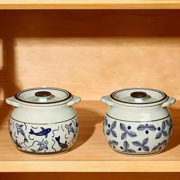 Ретро керамическая банка для приправ, контейнер для соли и глутамата натрия, кухонные принадлежности для приготовления пищи, керамическая банка для приправ