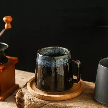 Ретро керамическая чашка для кофе, чашки для завтрака, грубые керамические кружки, послеобеденный чай, роскошная посуда, кружка Cup 5(301-400ml)