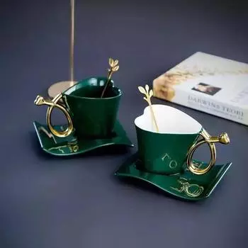 Ретро керамическая кофейная кружка с блюдцем, чашки для кофе и чая, кружки, китайский чайник, наборы для зеленого чая, полный набор чайной посуды, чайная гайвань 200ml