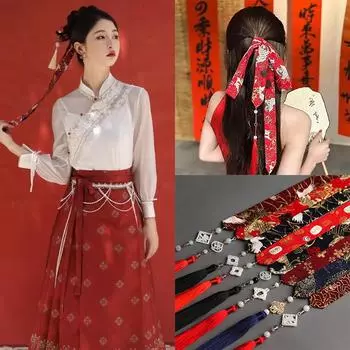 Ретро китайский ханьфу кисточка ободок для волос головной убор для женщин мужчин тиара повязки для волос головной убор резинка для волос аксессуары A7