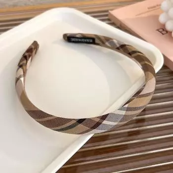 Ретро Классические Клетчатые Повязки на Голову для Женщин Темпераментные Повязки для Волос Ширина Губки Обруч для Волос Осенне-Зимняя Мода Аксессуары для Волос Новые