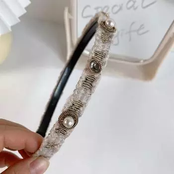 Ретро классический барочный стиль стразы повязка для волос, универсальная шерстяная повязка для волос головной убор для женщин