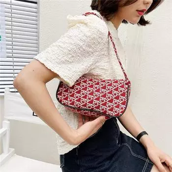 Ретро клетчатый узор маленькие сумки через плечо для женщин шерстяная ткань подмышечные сумки элегантная женская сумка