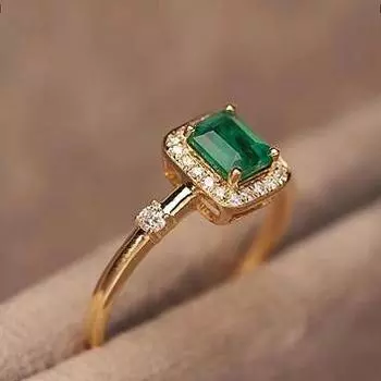 Ретро кольцо ювелирные изделия цвет сокровище европейская и американская мода изумруд женское кольцо No. 6