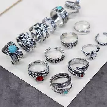 Ретро-кольцо в стиле панк, открытое регулируемое кольцо для мужчин и женщин, ювелирные изделия