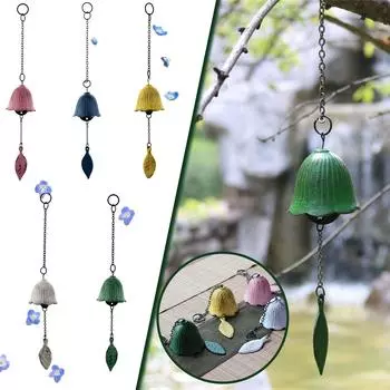 Ретро колокольчик ветра, подвесной железный дверной звонок, металлические украшения колокольчика ветра для дома, в помещении, на открытом воздухе, в саду, во дворе, вечеринка One Size розовый