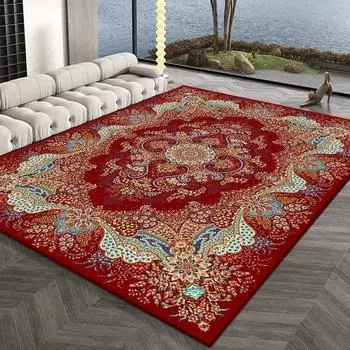 Ретро ковер для спальни, ковер для кухни, столовой, общежития, домашнего офиса, моющийся ковер, ковер с акцентом и принтом, большой нескользящий напольный ковер в помещении 80x120cm