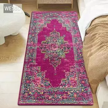 Ретро ковер с персидским принтом в этническом стиле ковер в богемном стиле мягкий прикроватный коврик для спальни кухонный коврик противоскользящий 40x60cm