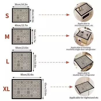Ретро-коврик для стиральной машины, пылезащитный коврик для холодильника, коврик для кухни, коврик для ванной, пылезащитный коврик для слива, коврик для журнального столика S 36 X 46cm