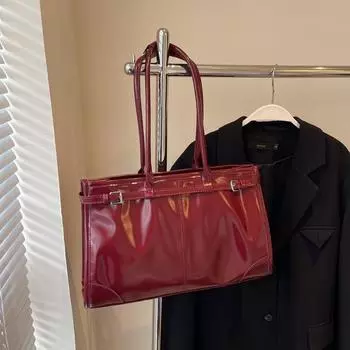 Ретро кожаная сумка через плечо для женщин, новая модная зимняя сумка большой вместимости, высококачественные трендовые сумки