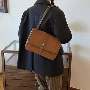 Ретро кожаные сумки подмышки для женщин французские сумки через плечо большой вместимости универсальные роскошные дизайнерские сумки для поездок на работу