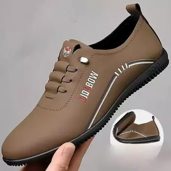 Ретро кожаные туфли для мужчин Летние уличные легкие мужские мокасины British Peas Shoes Мужские мокасины Tenis Masculino Hombre 38 жёлтый