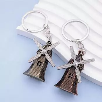 Ретро креативная трехмерная имитационная модель дома брелок кулон мужской рюкзак ключ кулон украшение бронзовый