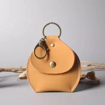 Ретро креативные мужские и женские футляры для мелочи ручной работы из натуральной коровьей кожи для хранения наушников, персонализированные брелки в мини-кошельке хаки