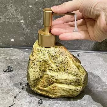 Ретро креативный керамический камень бутылка для лосьона шампунь дезинфицирующее средство для рук подупаковка дозатор для мыла бутылка для лосьона принадлежности для ванной комнаты