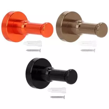 Ретро крючок для ванной комнаты, алюминиевый крючок для полотенец, сверхмощная настенная вешалка для балкона, кухни чёрный