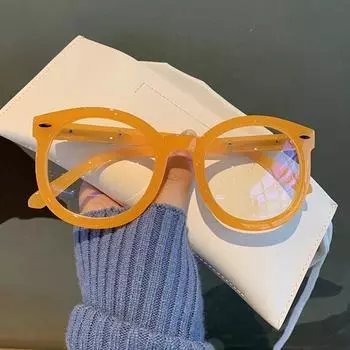 Ретро круглая оправа, простые очки с синим покрытием, пленочные очки для мужчин и женщин, модные очки с блокировкой синего света, очки для близорукости Blue Membrane