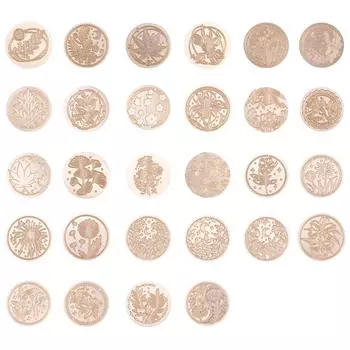 Ретро круглый растительный сургуч головка для DIY конверт для открыток свадебный подарок украшения для скрапбукинга аксессуары YX08