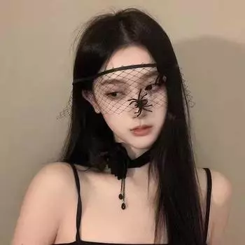 Ретро кружевная маска принцессы на пол-лица для женщин, винтажная сексуальная маска с завязками в виде цветов, готический аксессуар для вечеринки, реквизит для маскарадного костюма