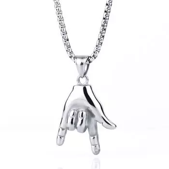 Ретро кулон с черепом козла, властное модное мужское ожерелье из титановой стали, не выцветает, персонализированная цепочка для свитера