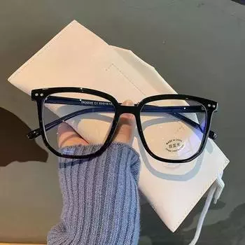 Ретро квадратные женские и мужские очки винтажные ретро черные оправы анти-синий свет очки оптические очки очки