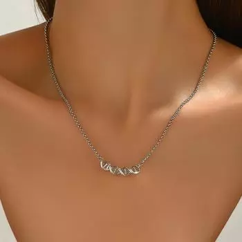 Retro Ladies Necklace Personality Winding Metal Design Long Pendant Chain Versatile Fashion Jewelry Women