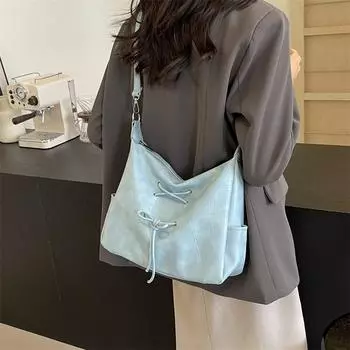 Ретро сумка большой вместимости женская 2024 осень и зима новая сумка через плечо подмышкой текстурная универсальная сумка-мессенджер для поездок на работу