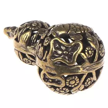 Ретро латунная полая тыква китайская традиционная цепочка для ключей своими руками кулон на удачу