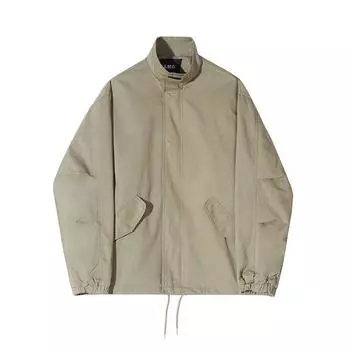 Куртка в стиле ретро Lazy Style, мужская весенняя свободная куртка с воротником-стойкой, куртка в корейском стиле с модным силуэтом M