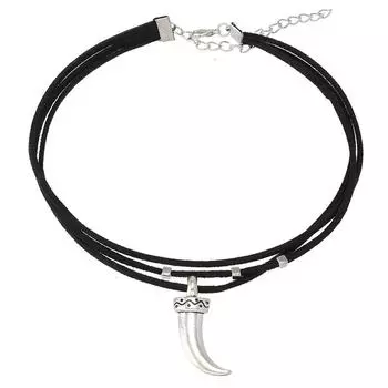 Retro Leaf Tassel Choker Ethnic Style Bohemian Necklace Vacation Turquoise Stone Necklace Women Style3