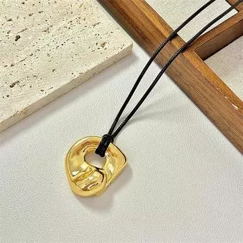 Ретро легкое роскошное нерегулярное полое ожерелье с подвеской для женщин и девочек, универсальное регулируемое ожерелье для свитера, ювелирные изделия, аксессуары, подарок