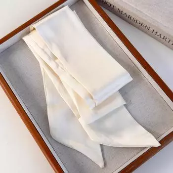 Ретро Леопардовый Принт Однотонный Атласный Шарф-Повязка Женская Мода Длинная Узкая Шелковая Косынка Пояс Пояс Кольцо для Волос Резинка для Волос