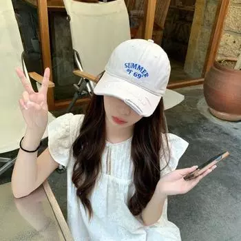 Ретро личность старая рваная бейсболка мужская ins tide весна хип-хоп универсальный мягкий верх загнутый козырек кепка женская Adjustable