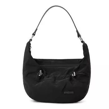 Retro literary and artistic lazy wind lady pleated drawstring casual shoulder bag dumpling bag