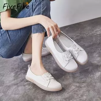Ретро лоферы, женские туфли на плоской подошве, весенняя обувь без шнуровки, женская весенне-осенняя мягкая повседневная обувь для мам на плоской подошве 43 белый