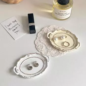 Ретро-лоток для хранения европейских ювелирных изделий из смолы, поднос для демонстрации серег, поднос для хранения украшений, поднос для декора, тарелка из смолы, реквизит для фотографий