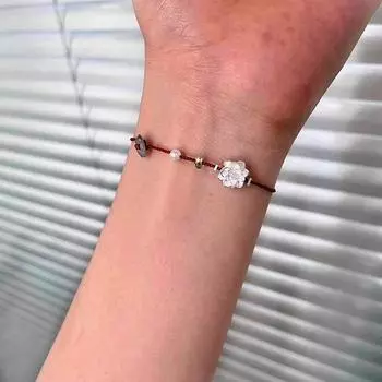 Ретро-лотосовый плетеный браслет с жемчужной бахромой, аксессуары для цветов, женский модный браслет