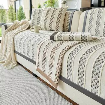 Retro Luxury Chenille Sofa Cushions New Four All Seasons Universal Anti Slip And Dustproof Backrest Armrest Sofa Cushions 70x70