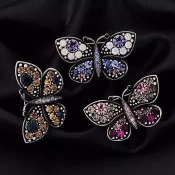 Ретро маленькая бабочка брошь женский милый японский значок Ins модный индивидуальный цвет булавка пуговица свитер куртка аксессуары