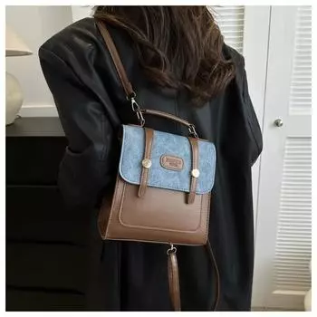Ретро Маленький Рюкзак Женская Сумка Через Плечо Летняя Новая Трендовая Модная Студенческая Многофункциональная Сумка Через Плечо Ручной Рюкзак