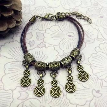 Ретро маленький свежий браслет-колокольчик Троянский конь красивая мода популярная ручная веревка браслет на ногу ювелирные изделия