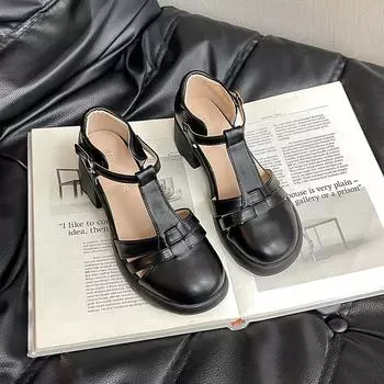 Retro Mary Jane sandals women s summer new wear versatile with skirt platform sandals 35