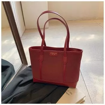 Ретро матовая сумка женская большая вместимость 2024 новая осенне-зимняя универсальная повседневная сумка через плечо сумка для поездок на работу чёрный