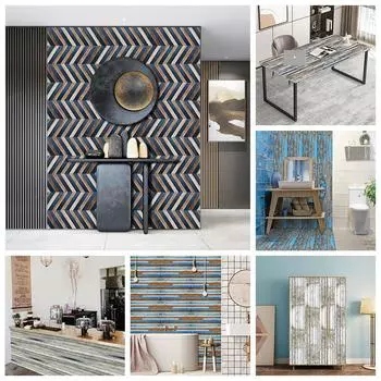 Ретро матовые утолщенные обои под дерево для гостиной, спальни, ремонт и ремонт, съемные самоклеящиеся напольные наклейки 30*240CM*1pcs